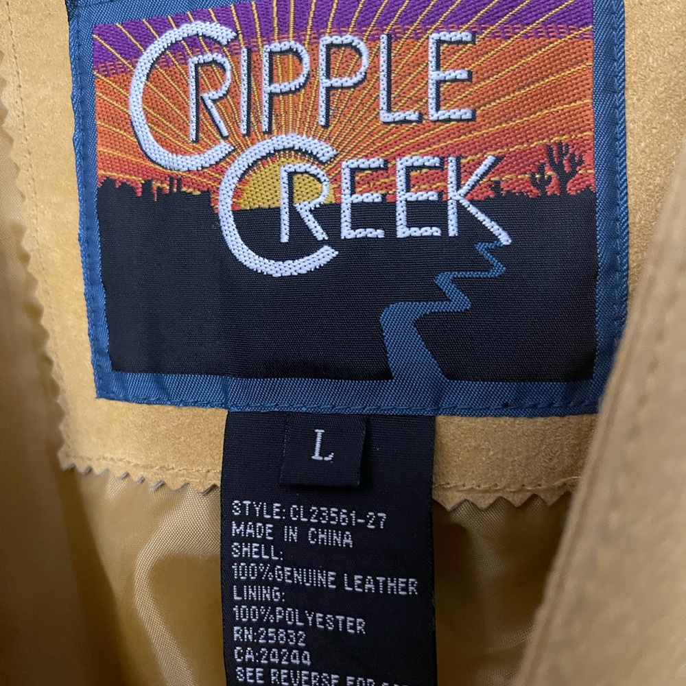 Triple Creek Women's Yellow Leather Fringe Jacket - Picture 2 of 4